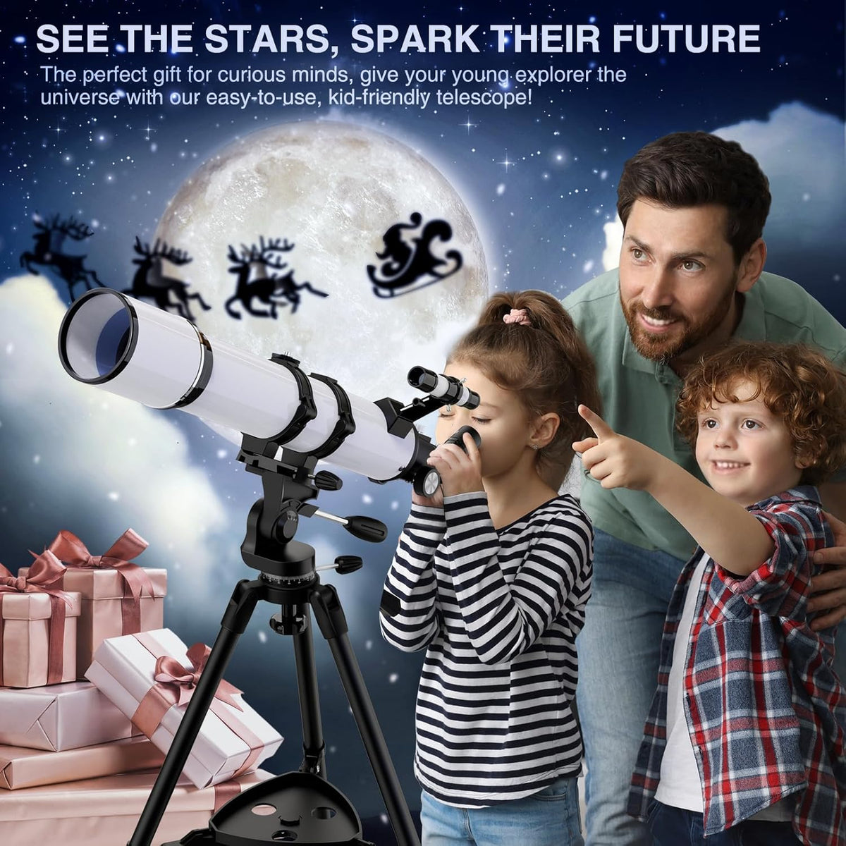 F80090 Astronomische telescoop (wit)