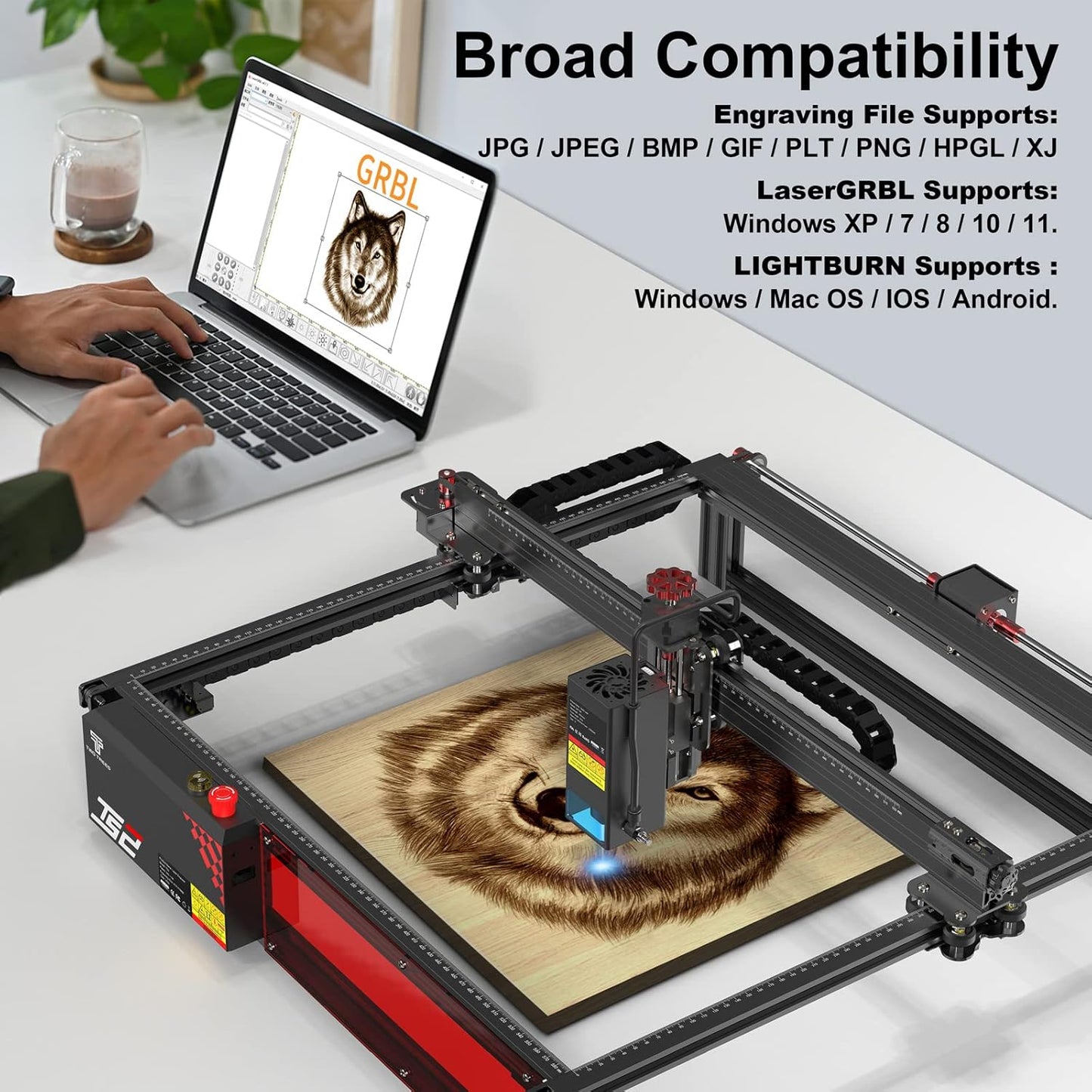 Lasergraveermachine – Laser Snijmachine – Lasersnijder – Graveermachine – Lasergraveer En Snijmachine – 20 W Vermogen – Snijdt Tot 15 Mm Hout En 10 Mm Donker Acryl