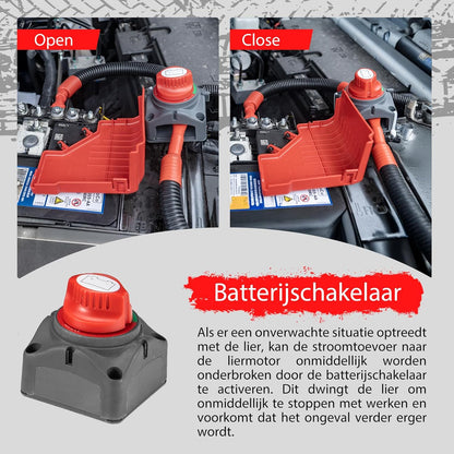 RUGCEL WINCH 13000LB Waterdichte Elektrische Synthetische Touw Lier 12V met Hawse Fairlead, 2 in 1 Draadloze Afstandsbediening, Dubbele Kleur Touw, voor Truck SUV