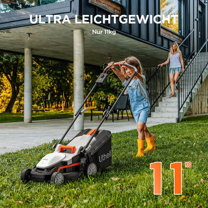 Accugrasmaaier – Draadloze Grasmaaier – Elektrische Grasmaaier – Accu Grasmaaier – Tuingrasmaaier – 33 cm Maaibreedte – 30 Liter Opvangbak – Verstelbare Maaihoogte 25-65 mm – 20V 4,0 Ah Accu – Geschikt Tot 200 m²
