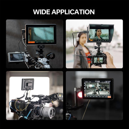 Cameramonitor 7 Inch – Field Monitor – Veldmonitor – Videomonitor – Camerascherm – Full HD 1920 x 1080 IPS-touchscreen – 4K HDMI en 3G-SDI Loop In/Out