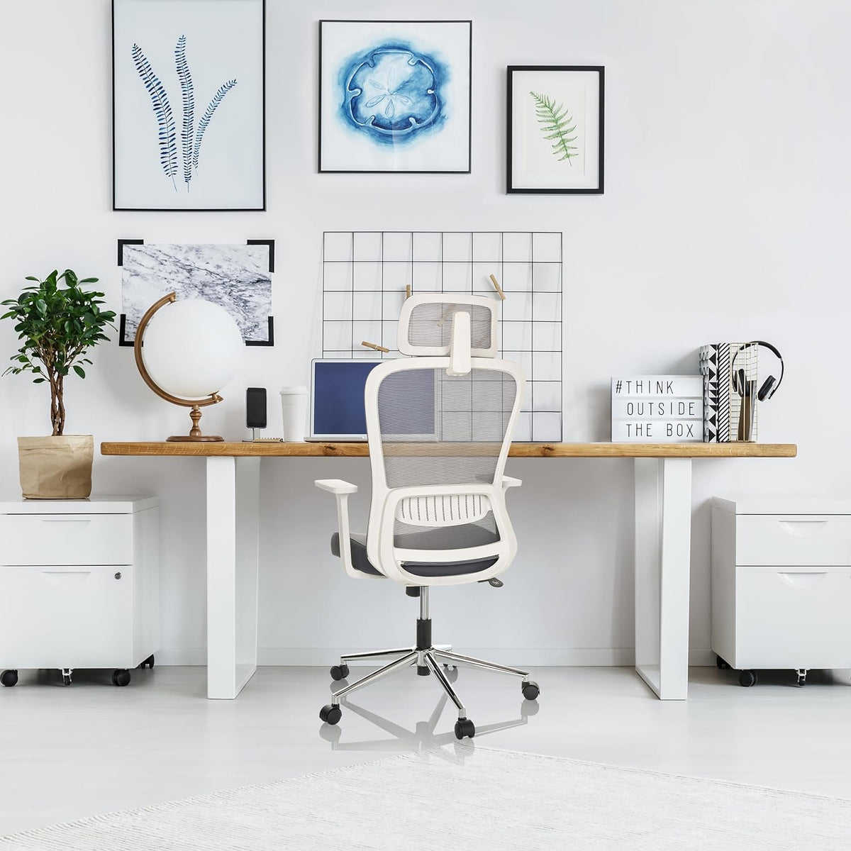 hjh OFFICE Thuisgebruik bureaustoel BELAIA W Stof Grijs
