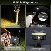 KLARUS WL3 campinglamp, 13500 mAh hoge capaciteit oplaadbaar werklicht, 1500lm camping lantaarn met 6 modi -lichten, magnetische basis, haakfunctie, IPX5 voor kamperen, nachtvissen