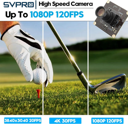 SVPRO 1080P 120fps Hoge Snelheid Camera Module 12MP 4K 30fps Industriële Video Camera met M12 Lens 25mm Brandpuntsafstand Smalle Hoek UVC Beveiliging Monitoring Camera voor PC Laptop Raspberry Pi
