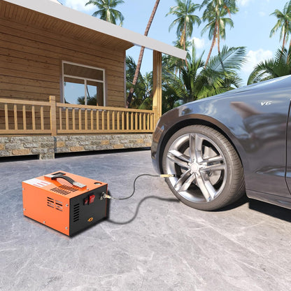 300 W PCP Hogedrukluchtcompressor, 30 MPa/300 Bar/4500 PSI draagbare PCP luchtcompressor, hogedrukluchtpomp, handmatige uitschakeling, compressor, luchtpomp voor opblaasfles, PCP-inflator