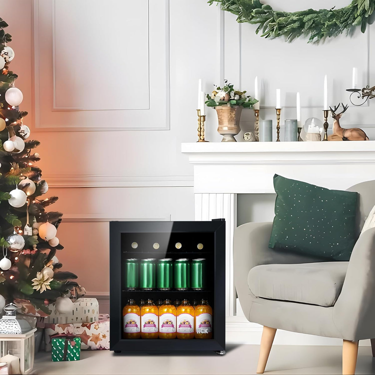 Bierkoelkast – Drankkoelkast – Mini-Koelkast – Kleine Koelkast – Minibar – 48 Liter Inhoud – Stille Werking 39 dB