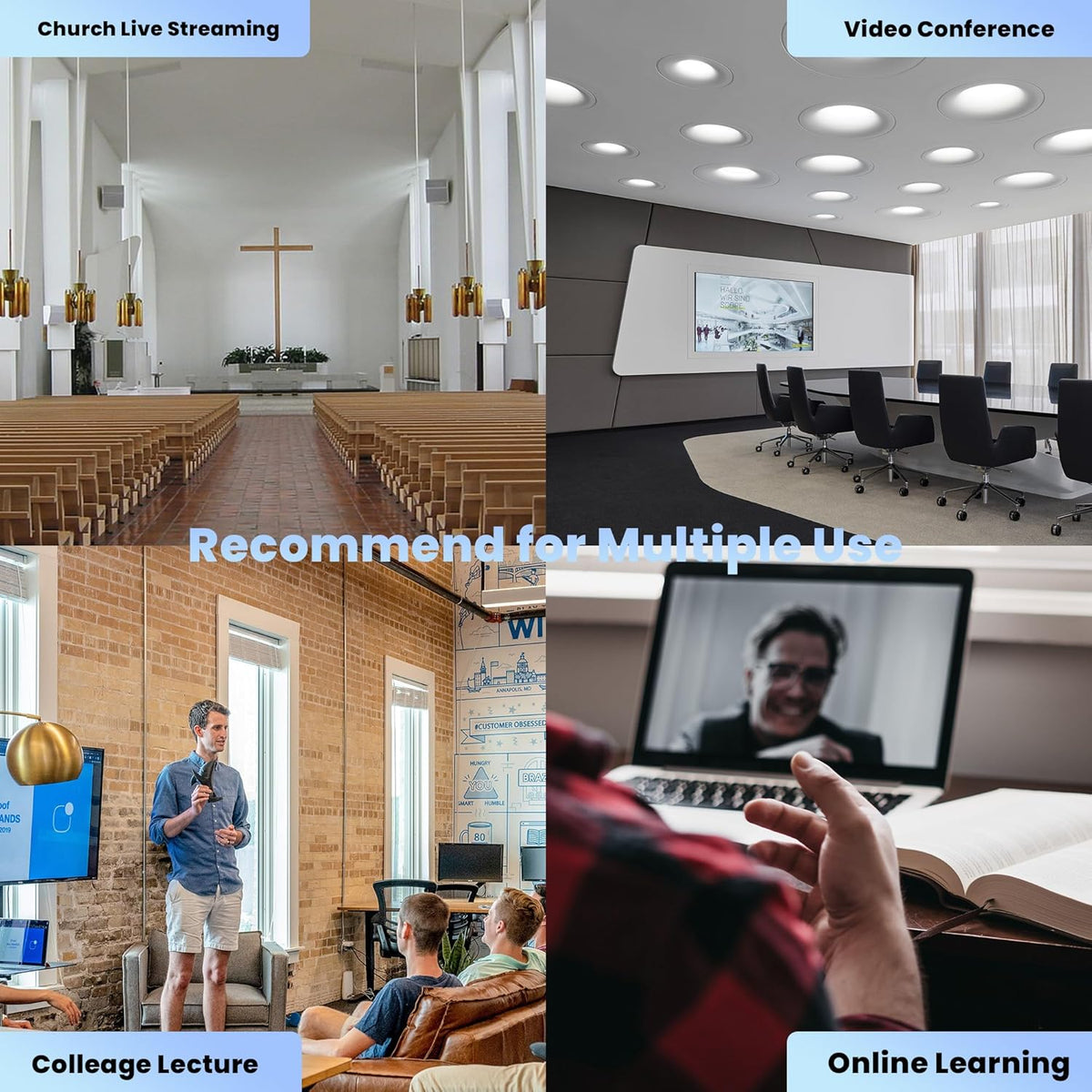 TONGVEO Conferentiecamera, 10 x optische zoom, USB-HDMI 1080P HD PTZ-camera voor teams/zoom, videoconferentie, YouTube OBS Live Streaming (10 x HDMI/USB)