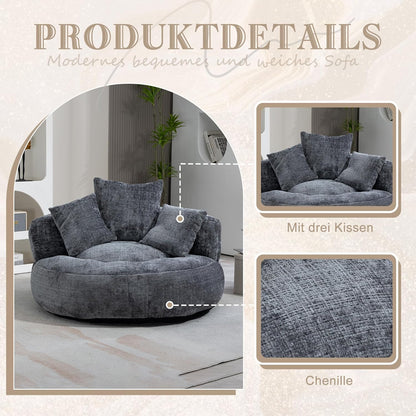 Lazy Sofa Durable Comfort Lounger High Back Bean Bag with Three Cushions for Adults and Children, Indoor & Outdoor, Single Gaming Sofa, Chair for Bedroom, Office - QUORE