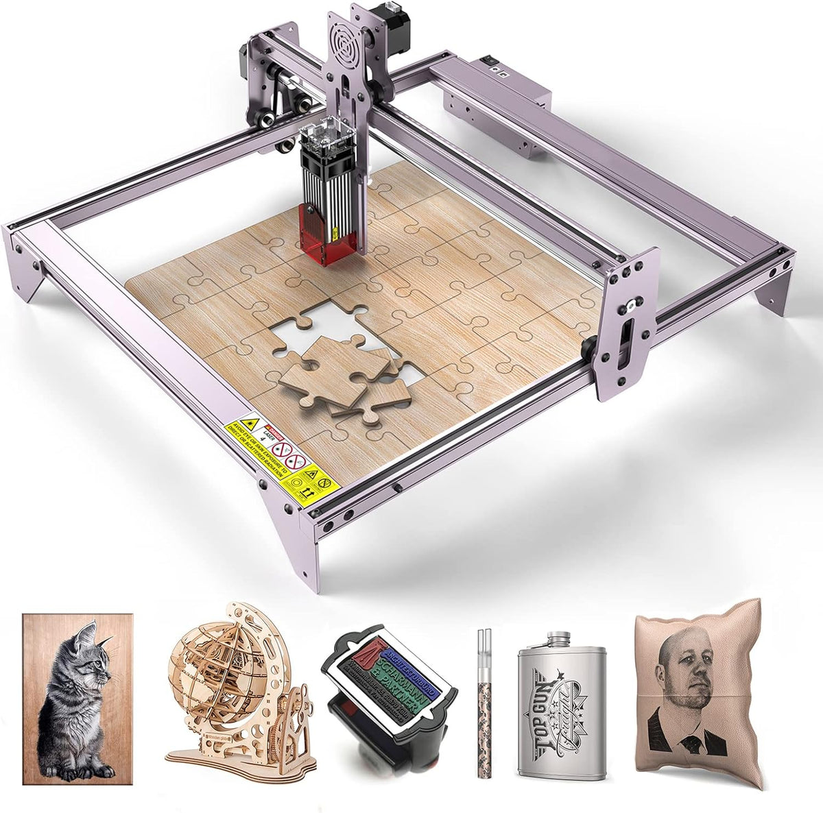 A5 Pro lasergraveermachine 40W, graveermachine, compressed spot, CNC-houtfrees, carving DIY graveermachine, zeer nauwkeurige snede voor hout metaal, 455 ± 5 nm, werkbereik 410 mm x 400 mm
