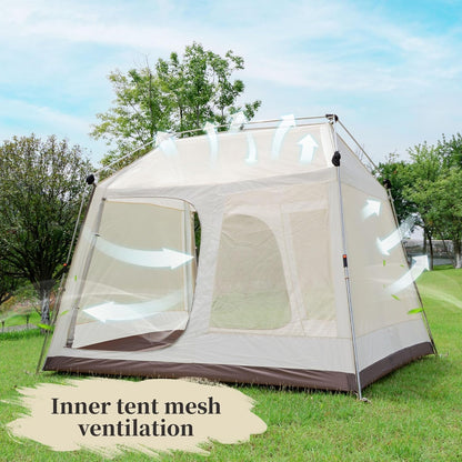 ONTYZZ Grote waterdichte tent, familietent voor kamperen, wandelen, outdoor picknick