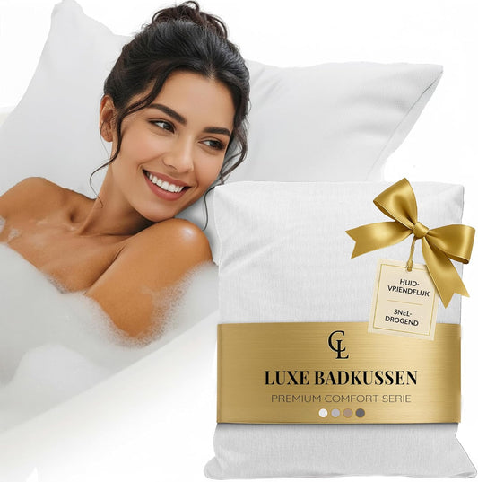 Badkussen Wit – Nekkussen Bad – Hoofdsteun Bad – Spa Kussen – Badkussen Voor In Bad – Ergonomische Ondersteuning – Snel Drogend Materiaal
