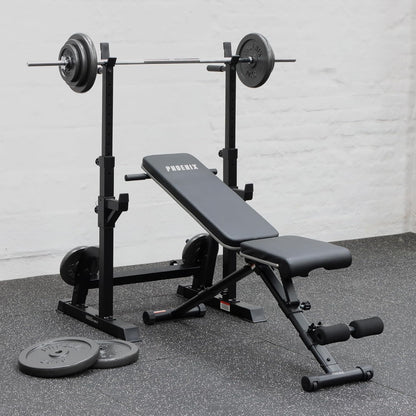 Phoenix Fitness Adjustable Bench - Folding Weight Bench for Full Body Workout - 362kg Strength Training Bench for Home Gym - Utility Slope Decline Flat Bench for Weightlifting - QUORE