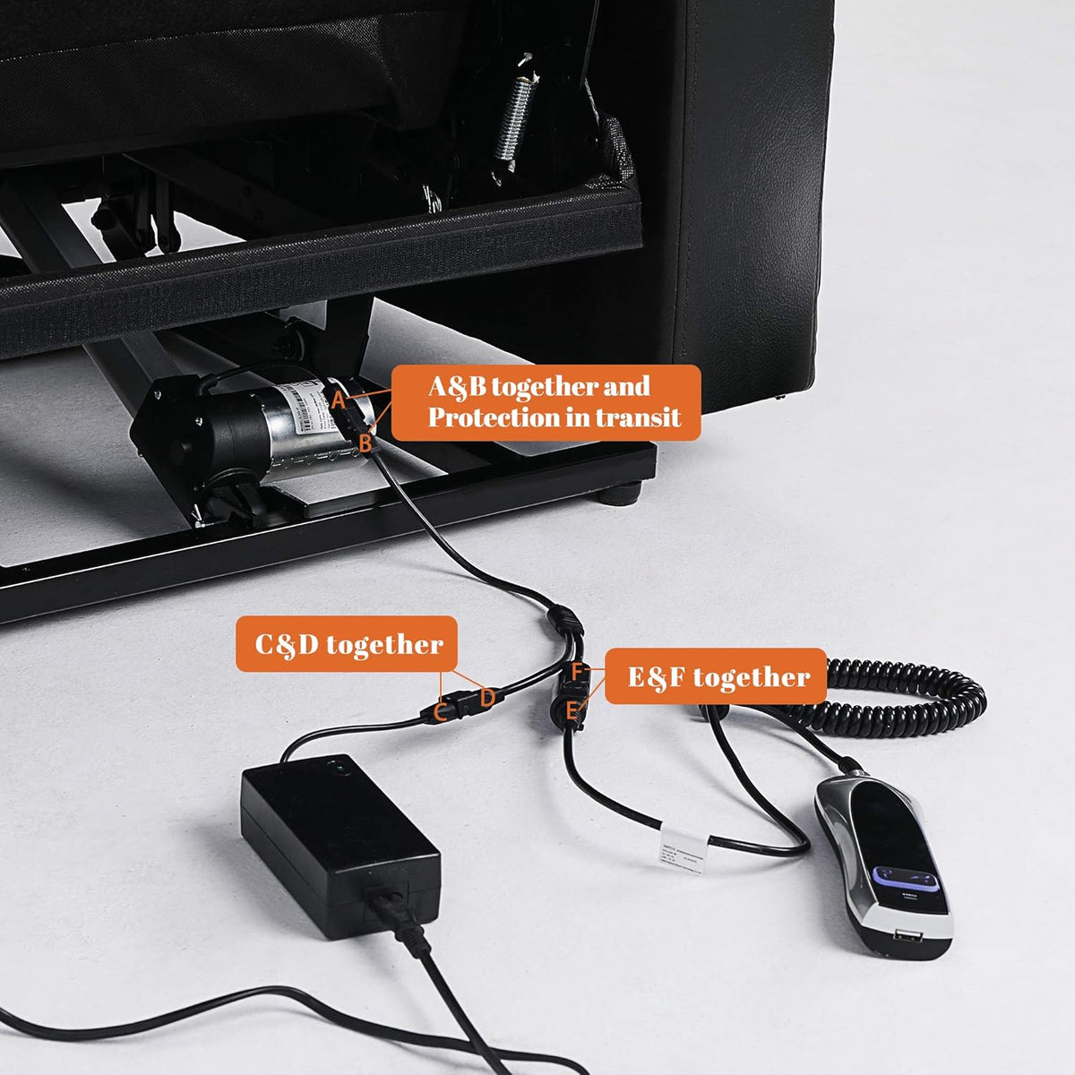S*MAX Televisiestoel, elektrisch, verstelbaar, televisiestoel voor senioren, met opstahulp, relaxstoel met ligfunctie, stoel met opstahulp, volledig leer, USB-oplaadpoort en afstandsbediening, zwart