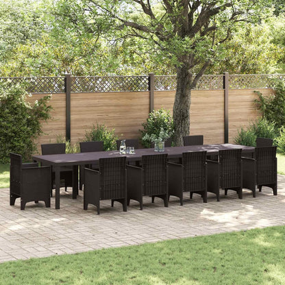 Tuinstafel – Eettafel – Buitenmeubel – Tuinmeubel – Terrastafel – Rechthoekig Design – Weerbestendig Poly Rattan – Stevig Stalen Frame – 400 x 100 cm