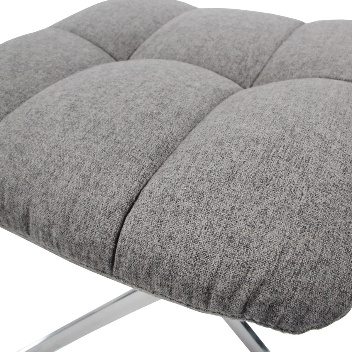 HJH OFFICE 670934 retro kruk SARANTO stof grijs Home-Office kruk in hoogte verstelbaar
