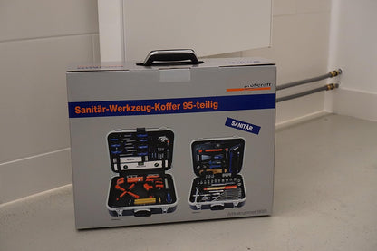 Sanitair Gereedschapskoffer – Pijpbewerkingsset – Installatiekoffer – Klusset – Gereedschapskist – 95-delig – Duurzame ABS Koffer – Inclusief Buisspecialisten Gereedschap