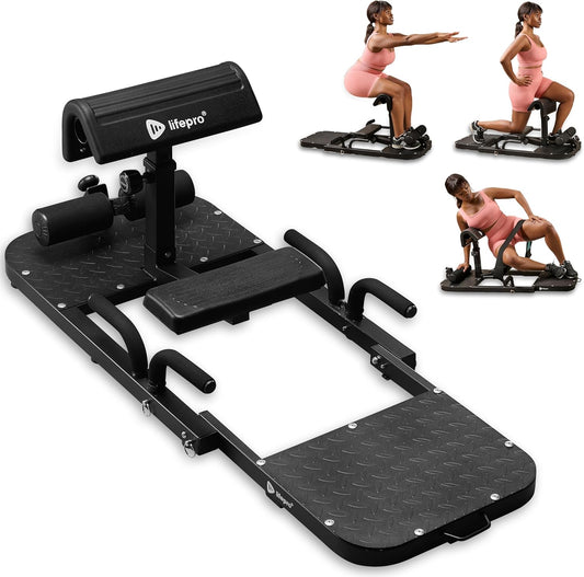 Lifepro 2-in-1 Sissy Squat Machine & Glute Machine - Premium Squat Workout Machine & Glutes Workout Equipment for Home - QUORE