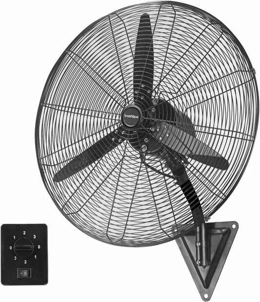 Industriële Wandventilator Zwart – Wandventilator – Industriële Ventilator – Ventilator – Muurventilator – 160 W – 65 cm