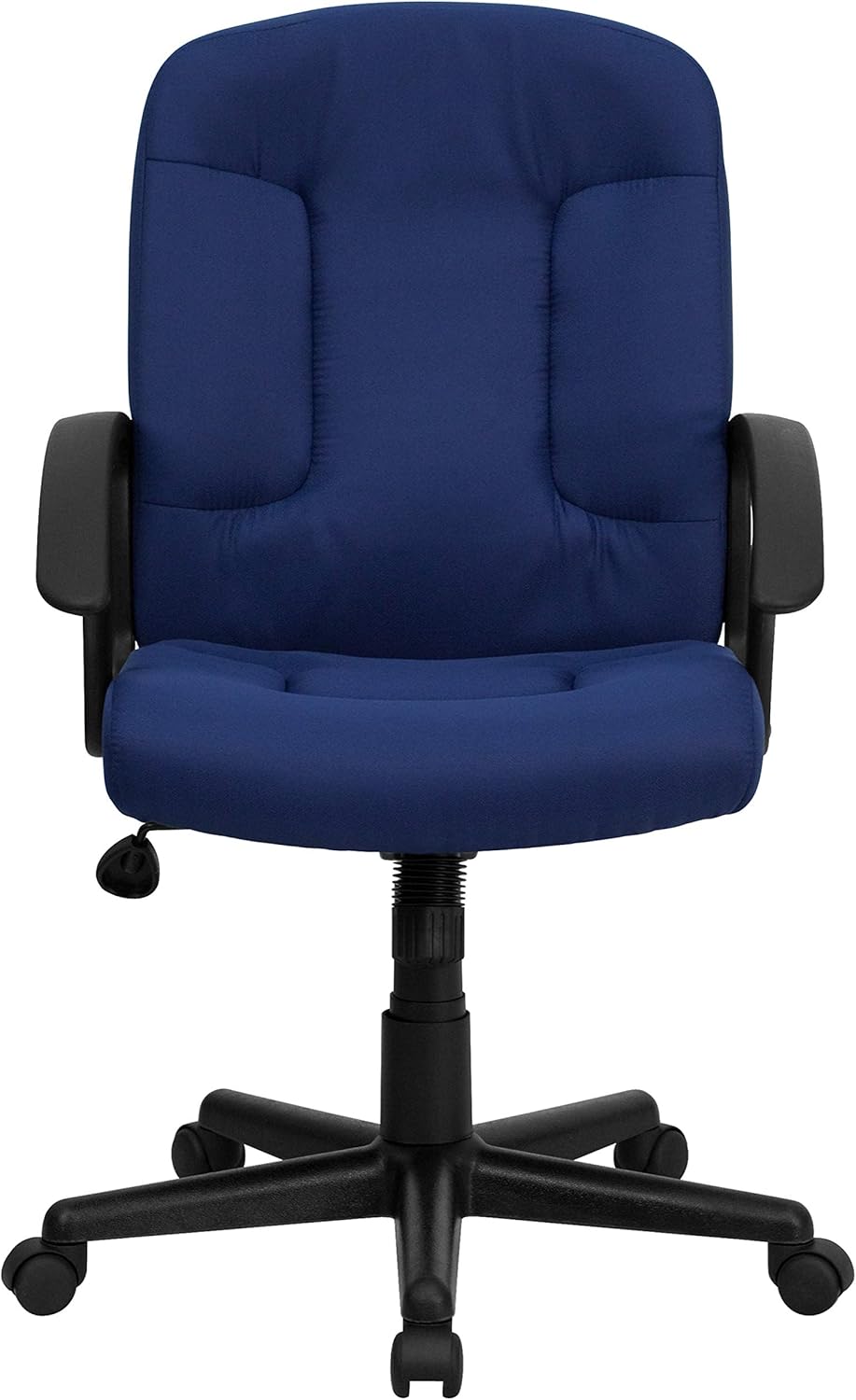 Bureaustoel – Kantoorstoel – Werkstoel – Stofferige stoel – Bureaufauteuil – Marineblauw – Middelhoge Rugleuning – Ademend Stofzitting