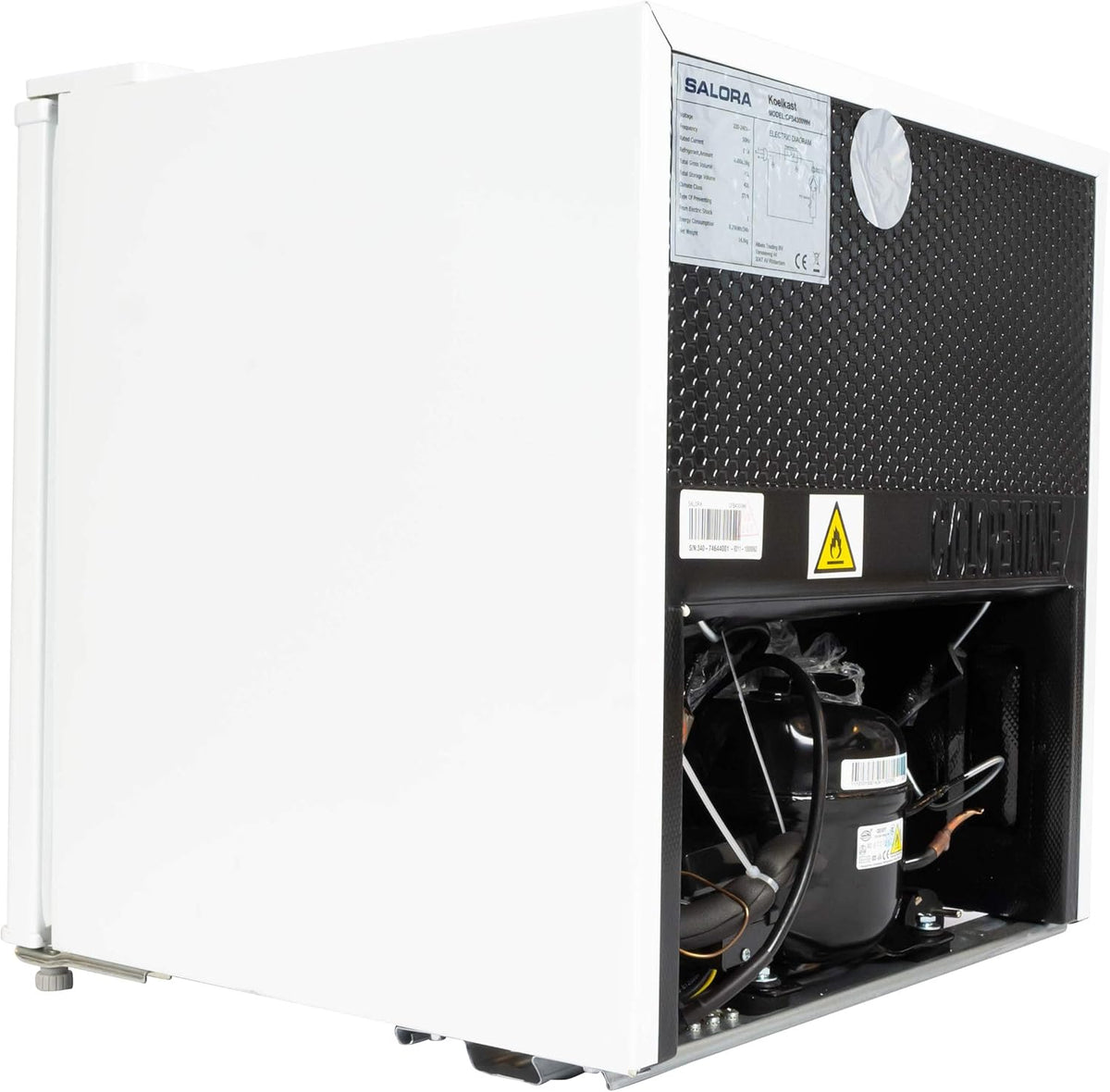 Salora Mini Koelkast 45L – Compact, Vrijstaand, Wit, Ideaal voor Kleine Ruimtes of Studentenkamer, Model CFB4300WH