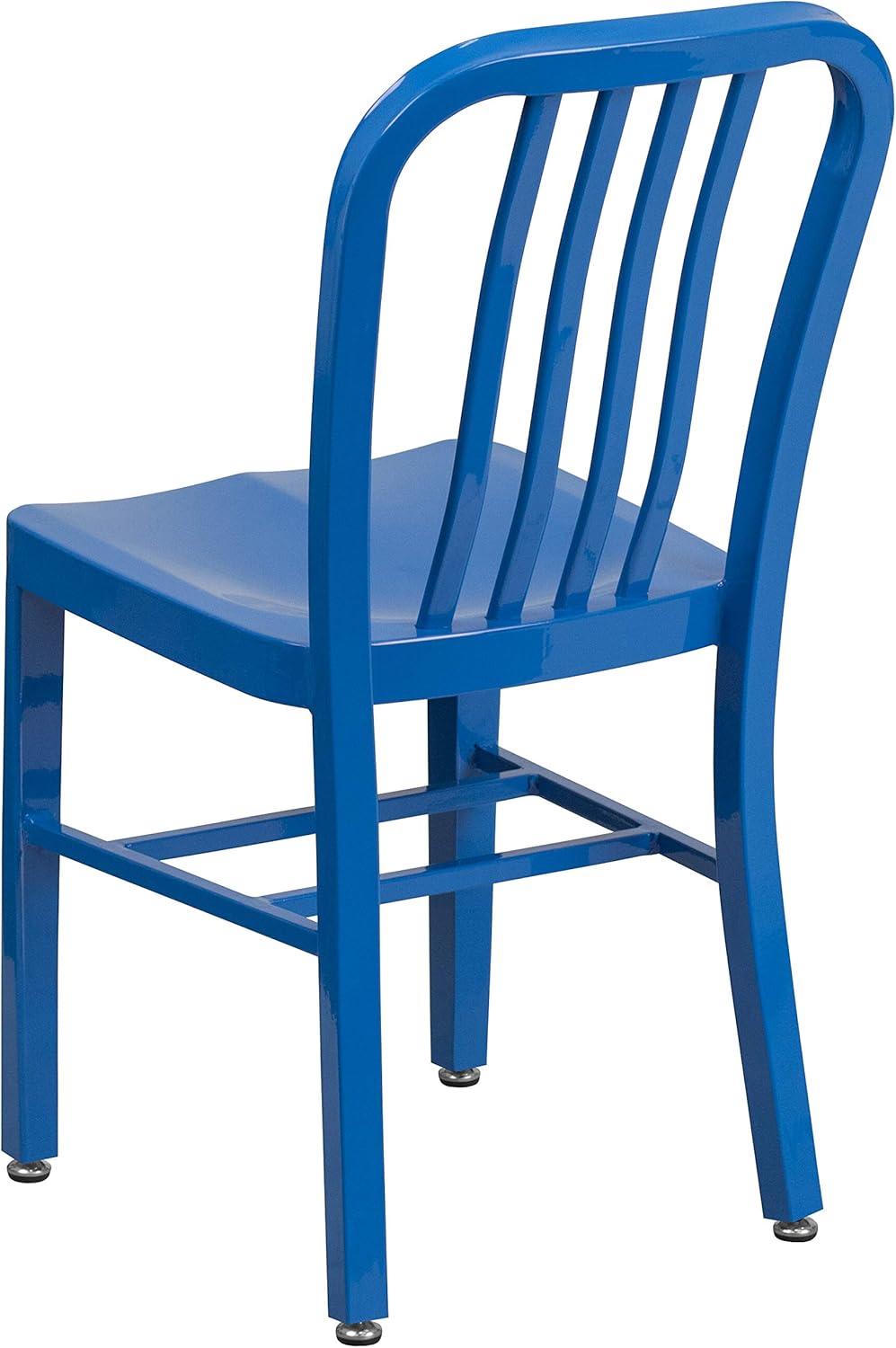 Flash Furniture Commerciële stoel voor binnen en buiten, van metaal, 2 stuks, blauw