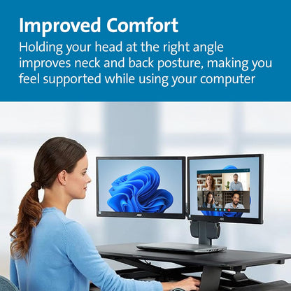 Kensington Dual Monitorarmhouder, Met SmartFit System, Voor monitoren tot 24", K60273WW, Zwart