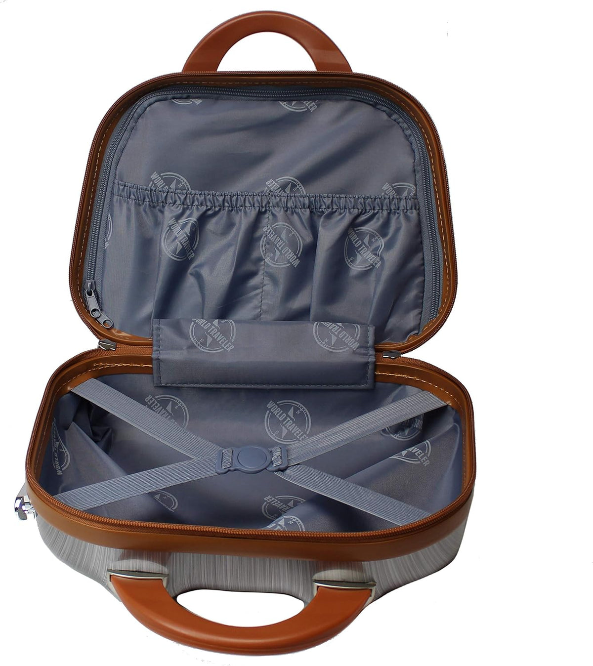 World Traveler Classique 2-Piece Carry-On Lightweight Hardside Polycarbonate Spinner Expandable Luggage Set, Rose Gold, One Size