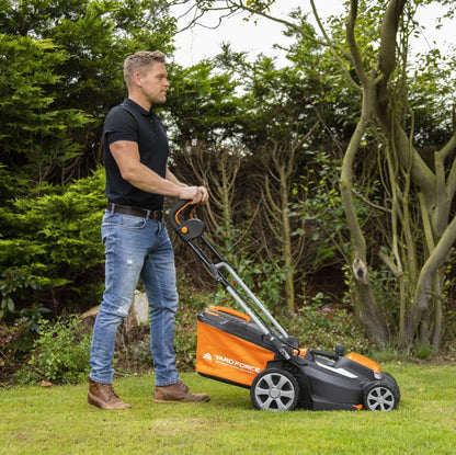 Yard Force Draaibare grasmaaier, draadloos, 37 cm, met lithium-ion-accu 40 V en snellader LM G37A