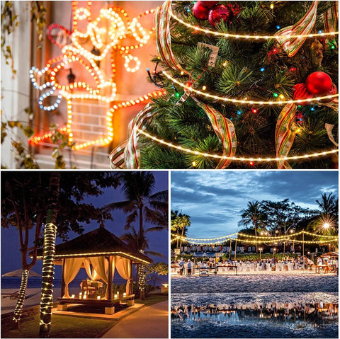 Lichtslinger - Lichtsnoer Buiten - LED-lichtslang - 1800 LEDs - Waterdicht - voor Decoratie - Verlichting - Tuin - Patio - Achtertuin - Gazebo - Terras - Buiten - 2900-3100 K - 50m - Warm Wit