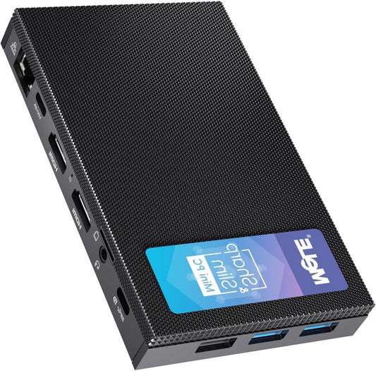 Mini PC – Compact Computer – Micro PC – Stille Desktop – Fanless PC – 12e Gen Celeron N150 – 16GB RAM & Triple 4K Display Support