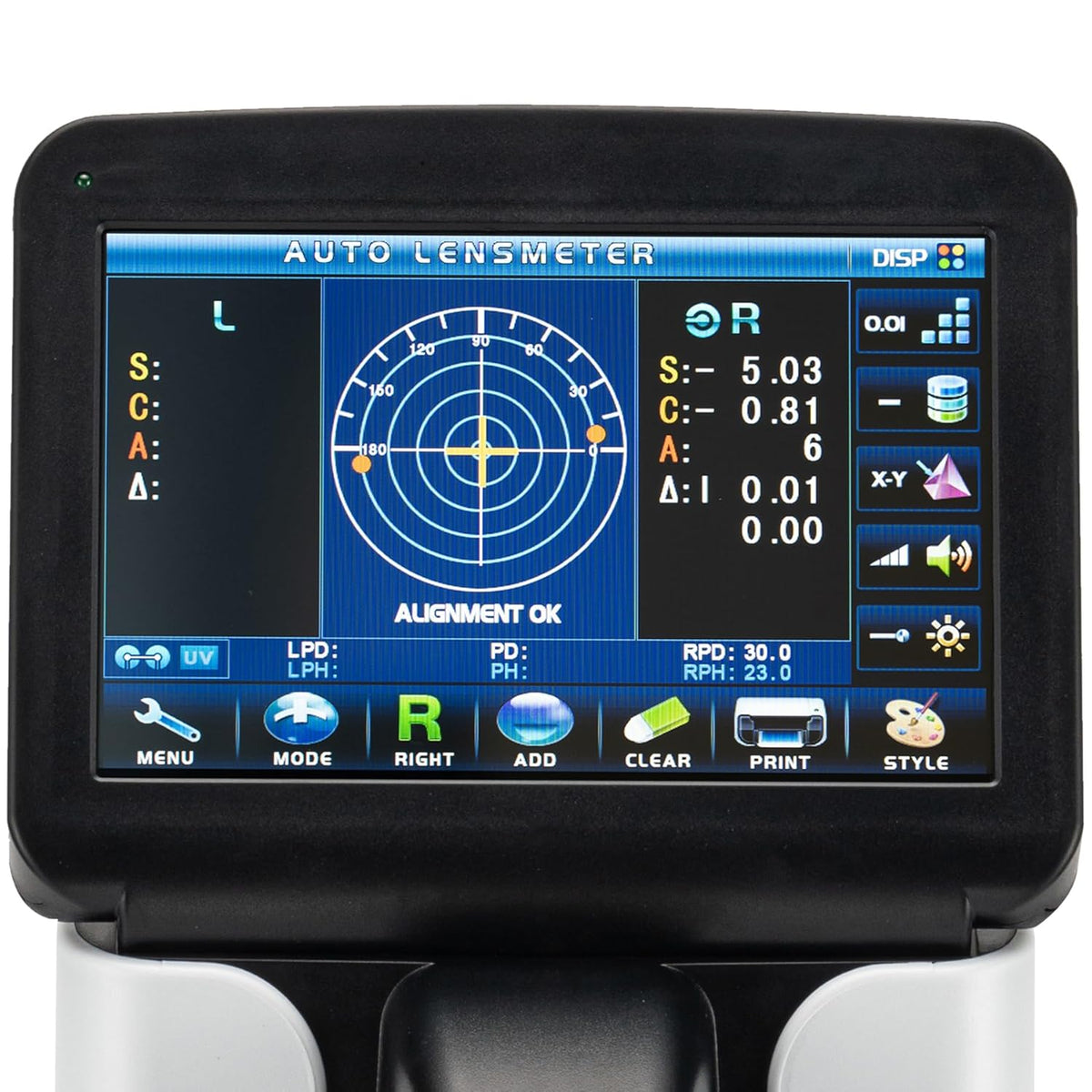 LCD Lensometer Focimeter Lens Meter 7 inch Screen Touchscreen Focimeter Nieuwe Digitale Auto PD UV Printer PD Meter JD-2600A