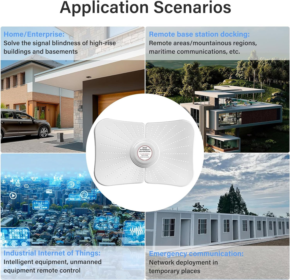 4G LET 5G antenne, outdoor, dual polarisatie, directionele antenne, 600-6000 MHz, tot 22 DBI-versterking, compatibel, richtantenne, router, externe antenne, MIMO SMA, 2 x TS9 antenne, 2 x 10