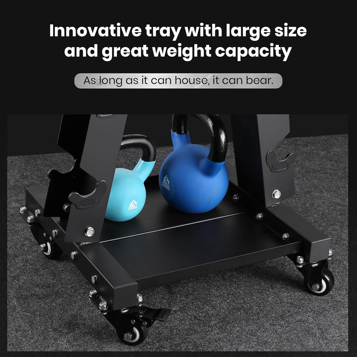 LIONSCOOL Premium solid steel weight rack stand only, A-frame portable weight storage organizer with optional drawer and wheels, perfect for home gym gym equipment storage - QUORE