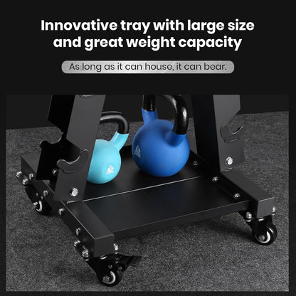 LIONSCOOL Premium solid steel weight rack stand only, A-frame portable weight storage organizer with optional drawer and wheels, perfect for home gym gym equipment storage - QUORE