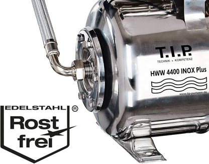Hydrofoorpomp Met Drukvat – Waterpomp – Drukpomp – Huispomp – Tuinpomp – Roestvrij Staal – 1.000 W, 4,5 Bar, 4.350 L/U