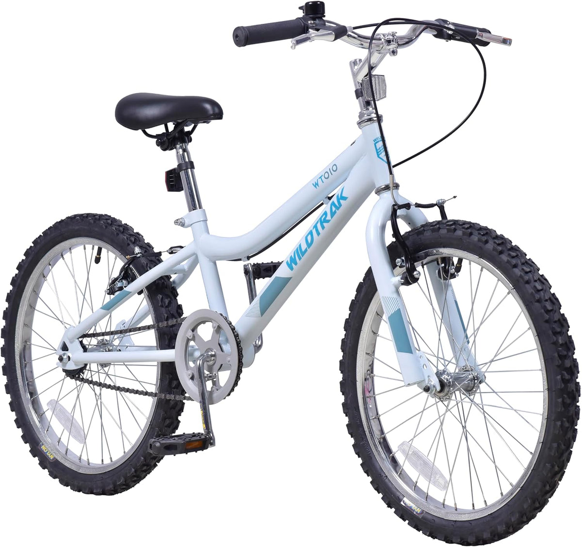 Wildtrak - 20 inch fiets voor kinderen, leeftijd 6-9 jaar, verstelbare remmen - wit