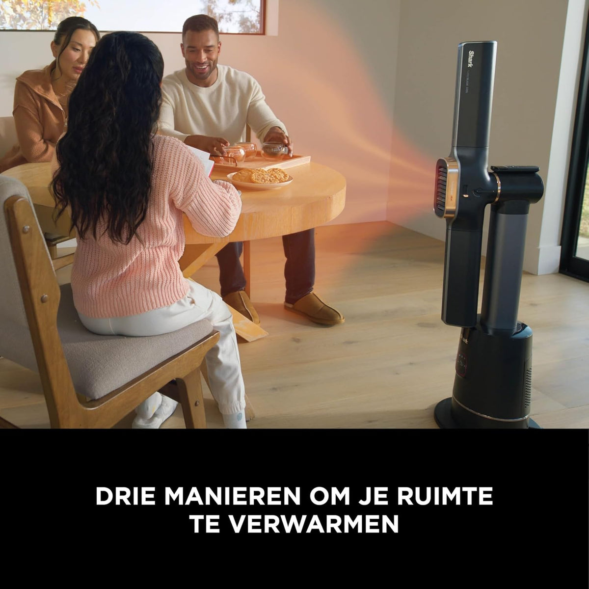 Shark TurboBlade Cool + Heat Fan, dubbele ventilator en verwarmingsventilator, met afstandsbediening, zwart, TH200EU