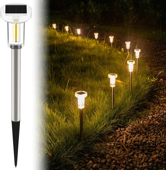 Tuinverlichting op Zonne Energie - Solar Tuinspot - Buitenzonnegazonverlichting - Waterdicht - Decoratie van Binnenplaats en Tuin - 2 Stuks - Warm Wit