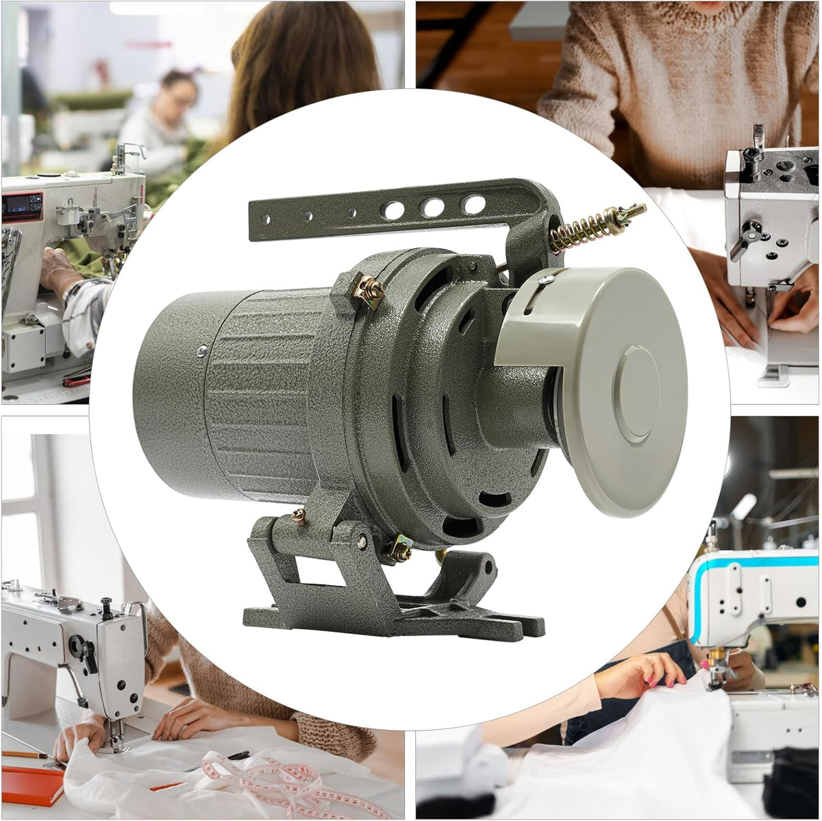 Electric Sewing Machine Motor, Clutch Motor for Industrial Sewing Machines, Clutch Motor, Industrial Sewing Machine for Zigzag Machines, Sicking Machines, High Position Sewing Machines Etc - QUORE