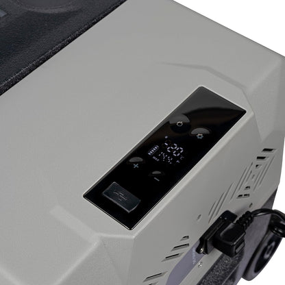 Steamy-E Single Zone 40 Roller, Elektrische Compressor Koelbox met Wielen, 39 Liter, Zwart, 12V/230V, voor vriezen en koelen van -20 tot +20, ideaal voor op de camping