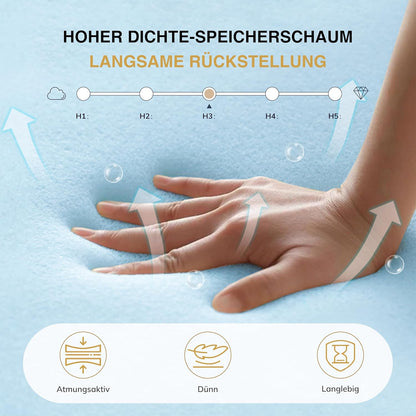 EGO HOME Matras 140 x 200 cm 18 cm hoog H3 koudschuimmatras met 3-laags koudschuim en aan beide zijden te gebruiken, drukontlastend, puntelastisch, ademend, rugvriendelijk, Öko-Tex gecertificeerd