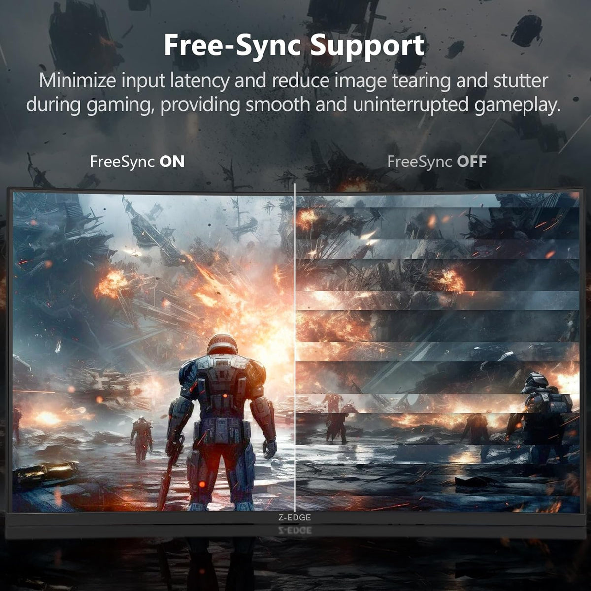 Z-Edge Gaming Monitor Curved 32'' 2K QHD(2560x1440), 1ms, 180Hz, FreeSync, 16:9 Curved Screen, 1500R VA, Tilt Adjustable, DP1.4(180HZ), HDMI2.0(144HZ), 3000:1, VESA 3.937 * 3.937 * 3.9377 in
