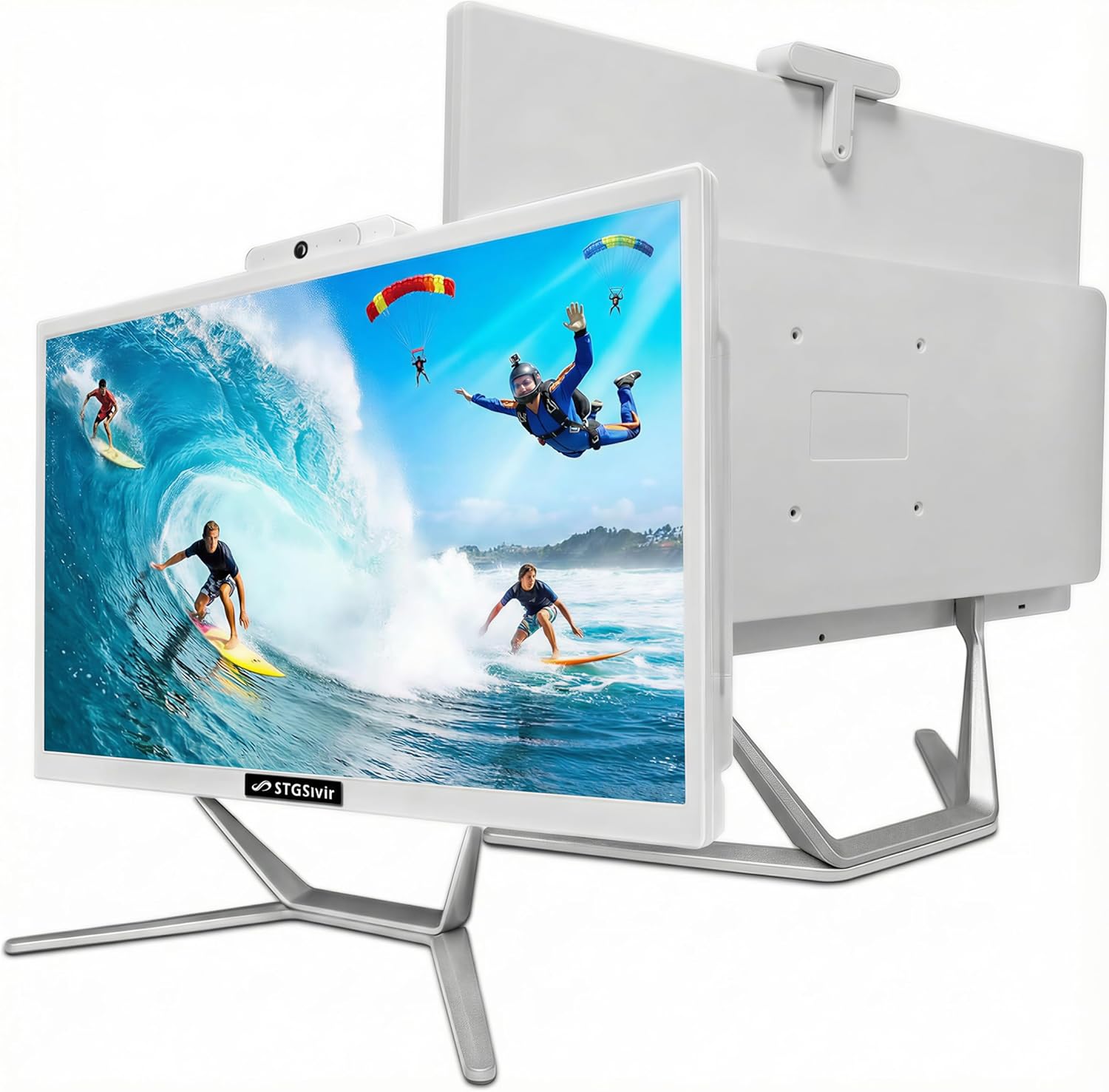 STGsivir All-in-one desktop, 21.5 inch, i5 to 3.6 GHz, 16 GB RAM, 512 GB SSD, WiFi, Bluetooth, Windows 11 Pro, white - QUORE