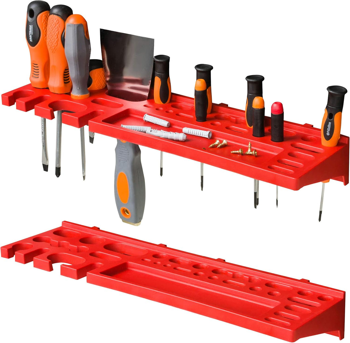 Botle Gereedschapswand, 1728 x 780 mm, stapelboxen, gereedschapshouders, wandplaat met houderrails, voor garage, magazijn, werkplaats en hobby