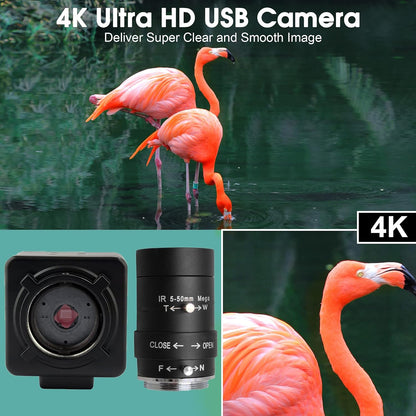Svpro USB Web Camera 5-50mm Handmatig Zoom Varifocal 4K High Definition Mini Box Cmos USB Camera HD
