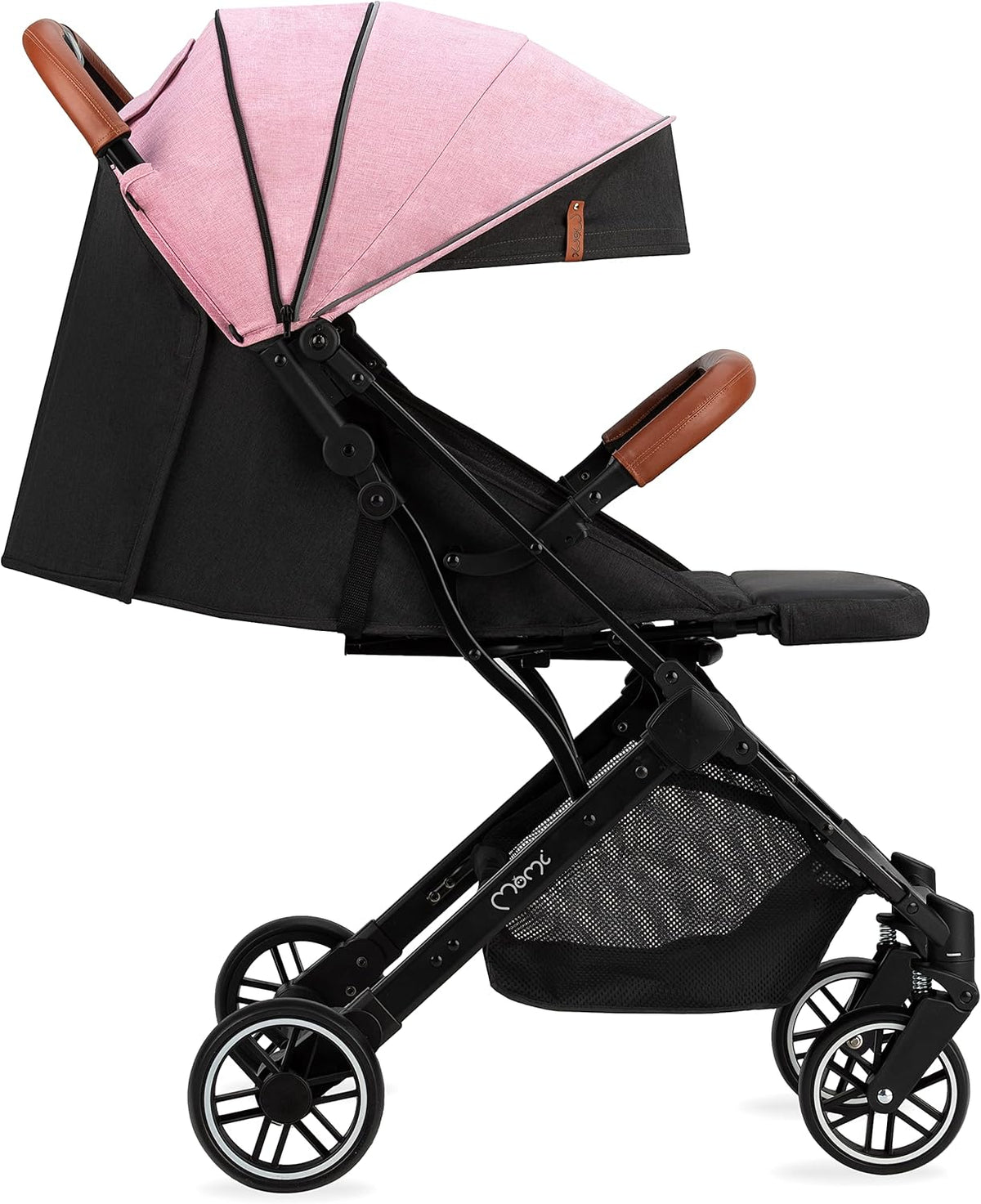 Momi ESTELLE Buggy vanaf 6 maanden (tot 15 kg), inklapbare buggy met 5-punts riem, boodschappenmand, telescoopstang, inklapbaar