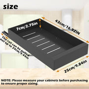 Telescopische Lade - Uittrekbare Lade - Schuiflade-Mechanisme - 2 stuks - voor Keuken - Uitbreidbare - 25 x 43 x 7 cm - Zwart