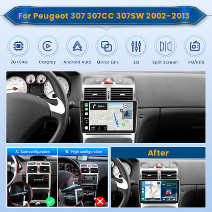Android Autoradio – Multimedia Systeem – Touchscreen Radio – CarPlay Radio – Navigatie Autoradio – 9 Inch Scherm – Draadloze CarPlay & Android Auto