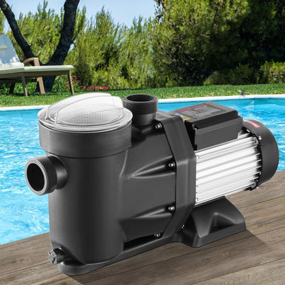 VEVOR Buitenaardse zwembadpomp, 220 V tot 240 V, dubbele snelheid, 1450/2860 omw/min, 1800 W, 33000 l/u, max. krachtige pomp, energiebesparende zwembadpomp voor bovengrondse zwembaden