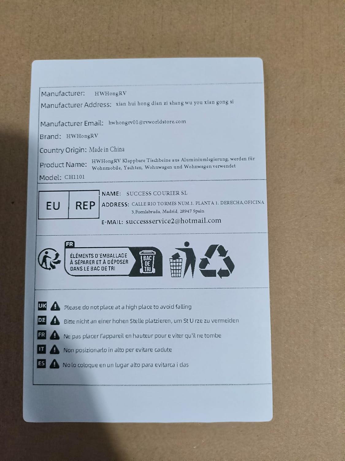 Opvouwbare aluminium tafel met draaibare poten, geschikt voor campers, jachten, caravans en RV's. (Zwart) - QUORE